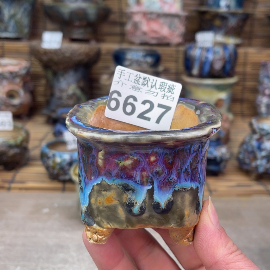 手工花盆默认瑕疵完美者勿拍