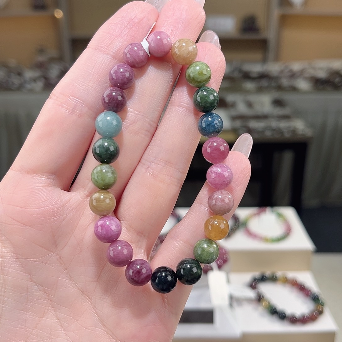 碧玺多样性发一件8mm未镶嵌