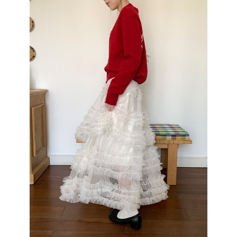 Miss sumeyY3697自制芭蕾网纱蓬蓬蛋糕裙法式层次高腰显瘦半身裙
