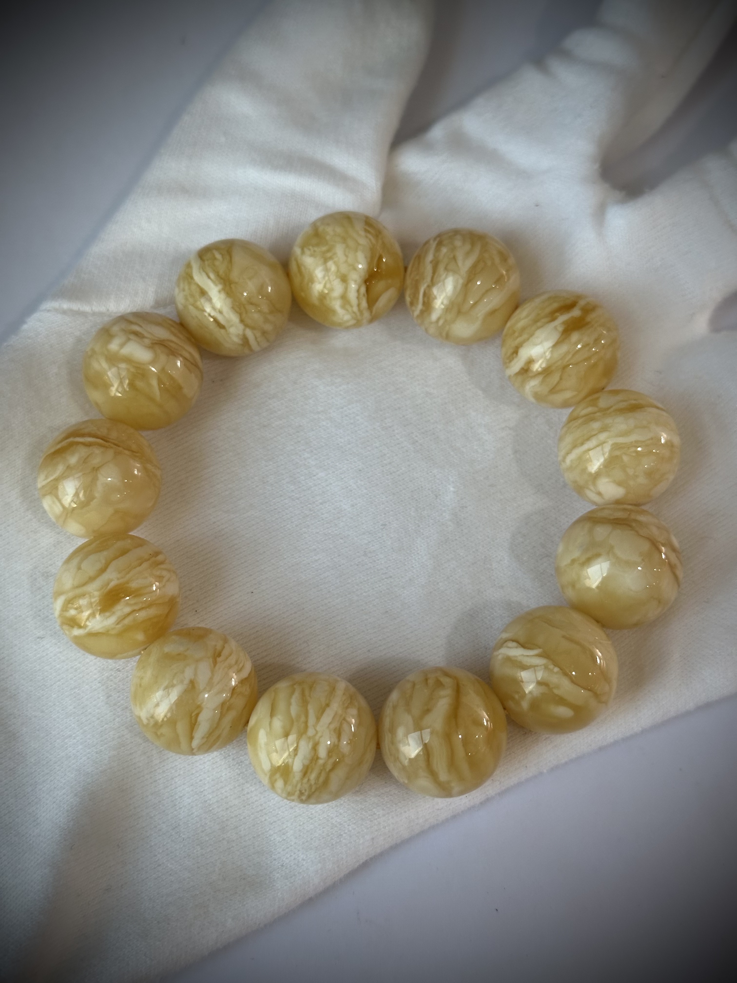 蜜蜡俄料手串男款