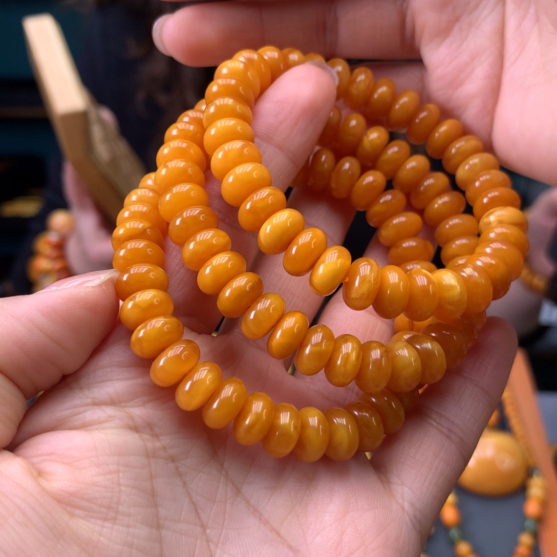 蜜蜡未镶嵌手串多样性发一