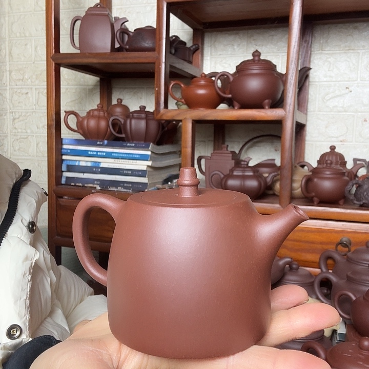 星***烂紫砂茶壶汉绛260cc底槽清精工半手工
