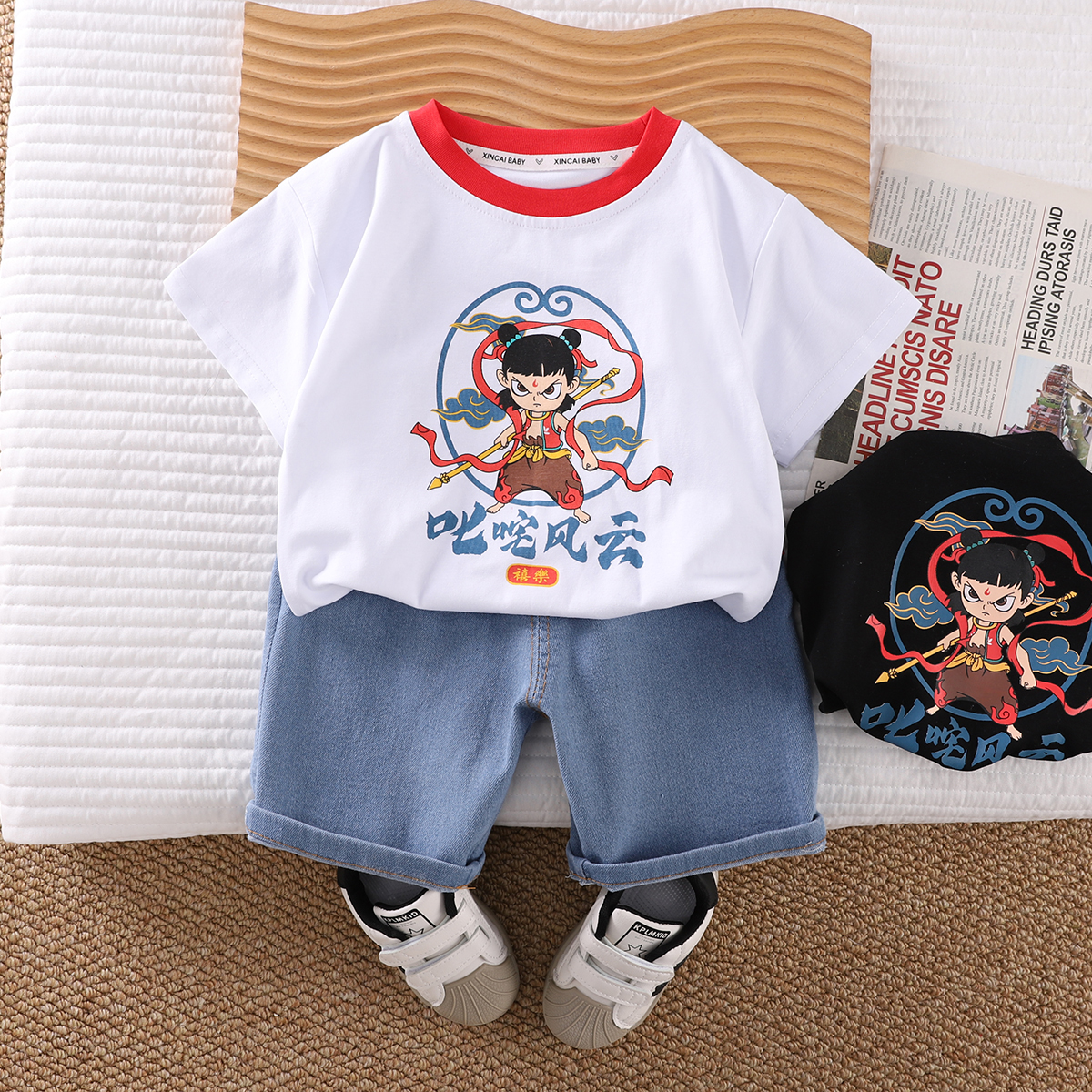 2025新款儿童套装童装男童洋气夏季夏装时尚可爱短袖套装