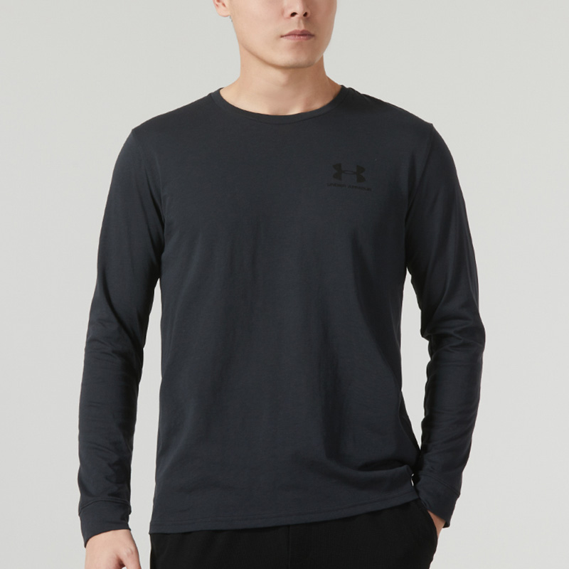 【商场同款】UA安德玛长袖T恤男春季新款圆领健身运动套头衫1329585