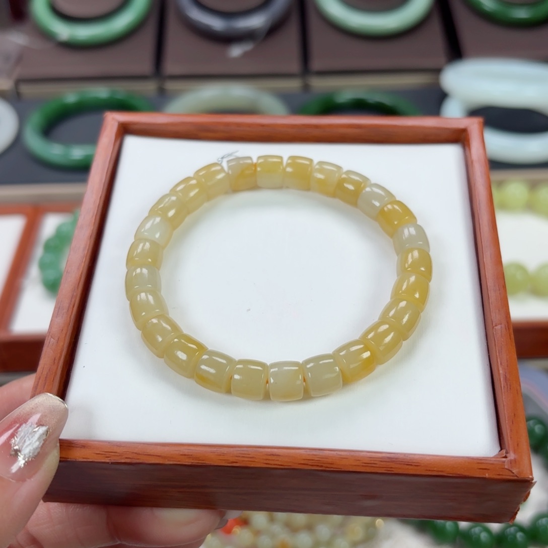 和田玉手链有瑕未镶嵌