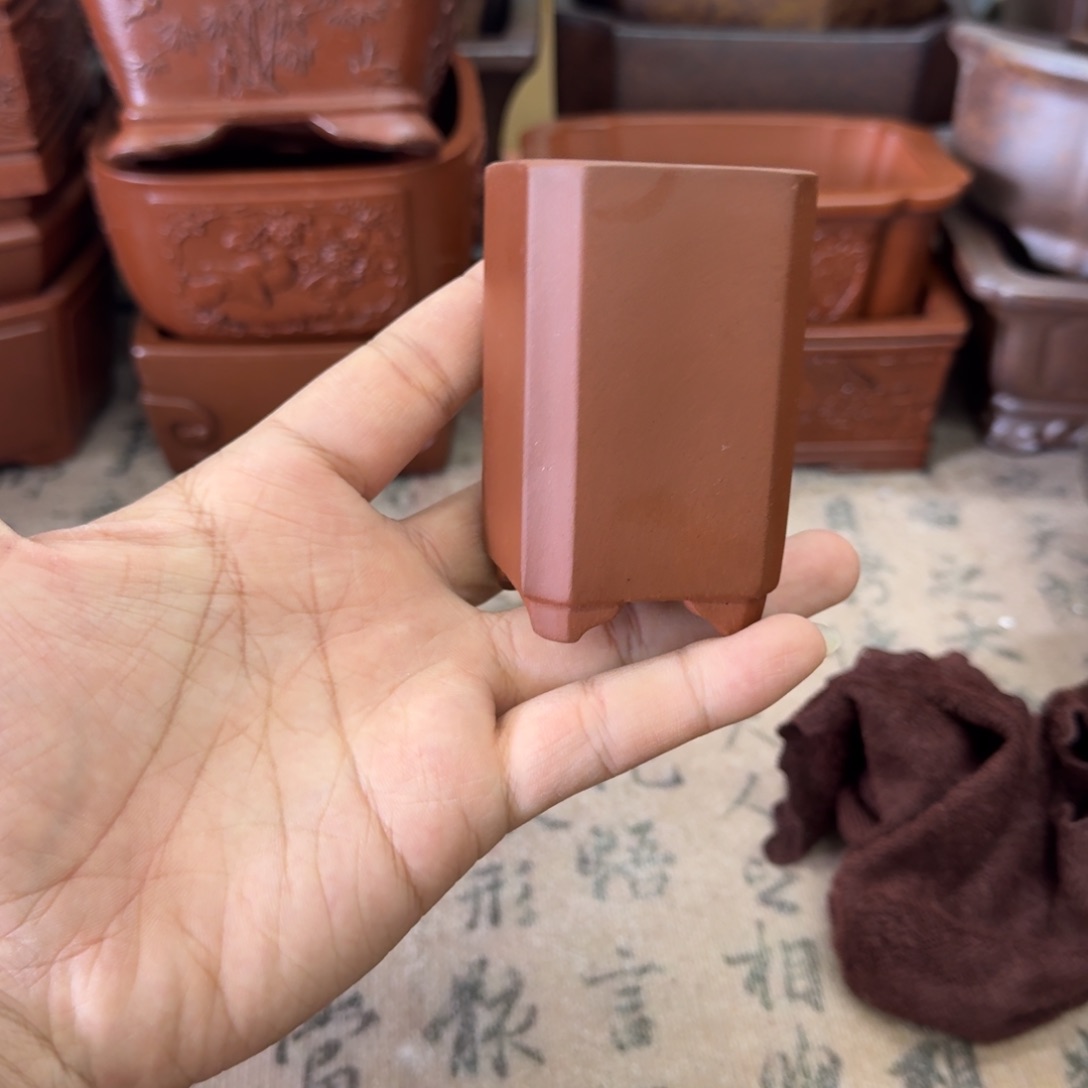 紫砂花盆宜兴紫砂正品花盆4x6.5