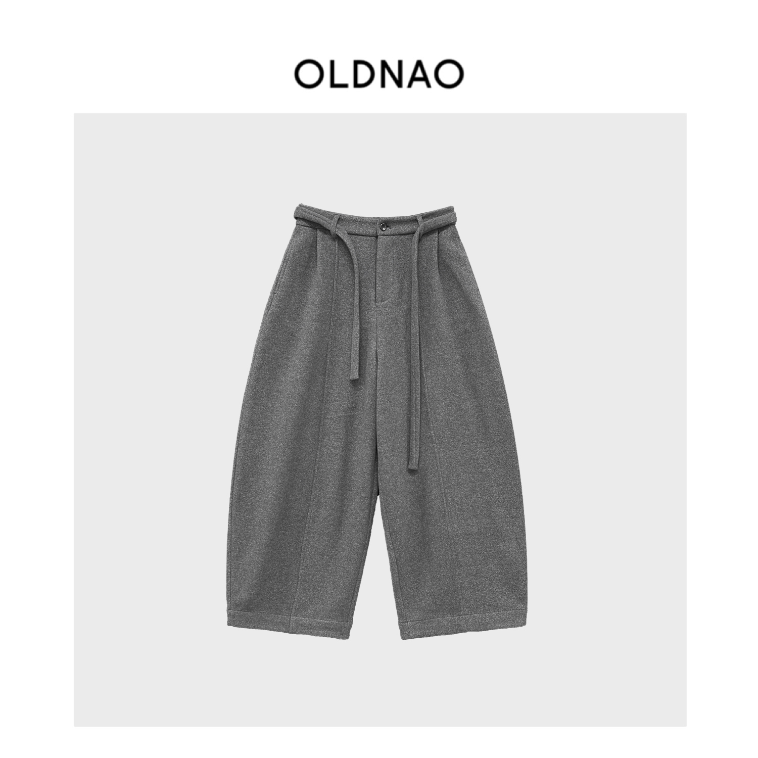 【OLDNAO】品牌订单线毛呢花纱飘带宽松弯刀裤-YL-Q25103