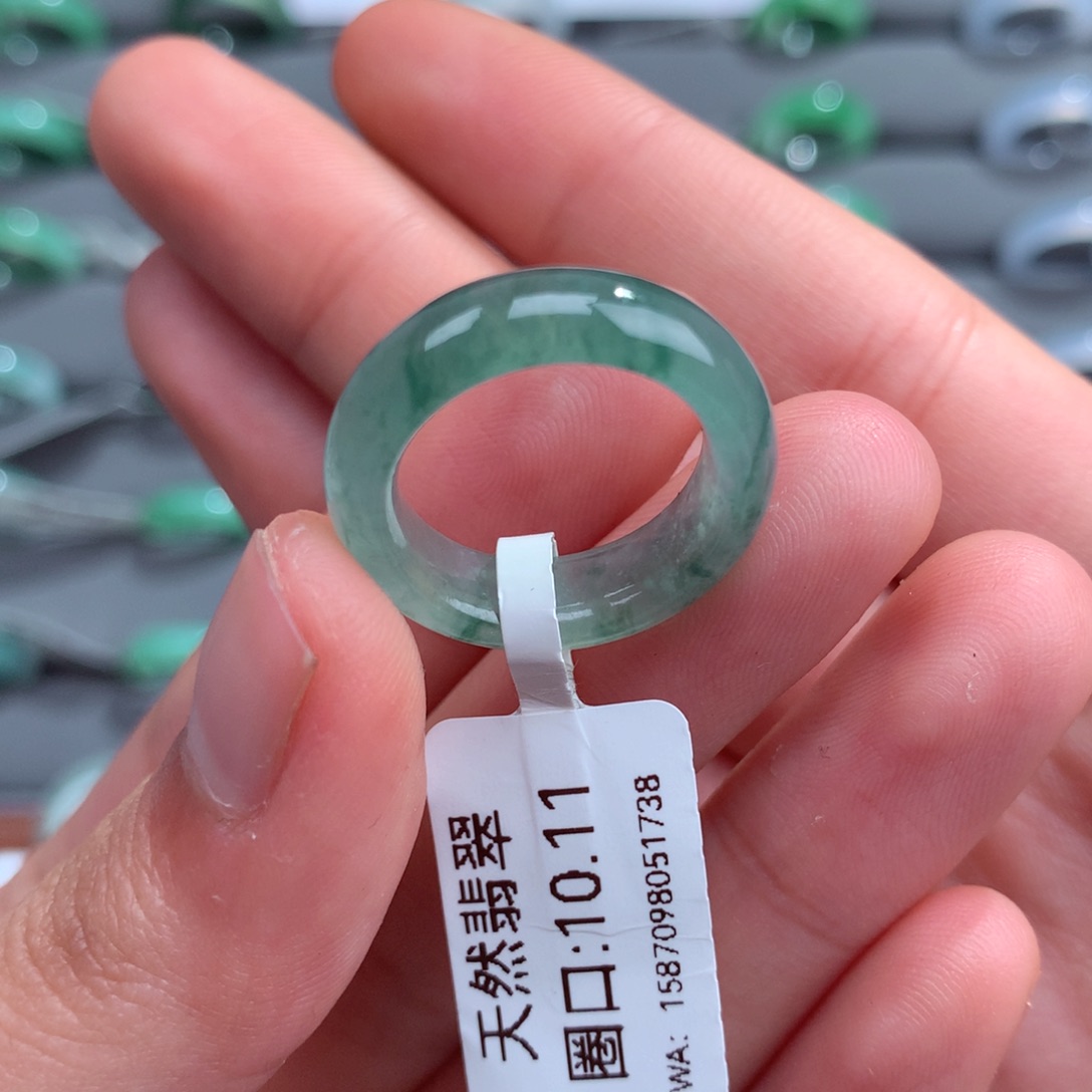 翡翠戒指未镶嵌天然