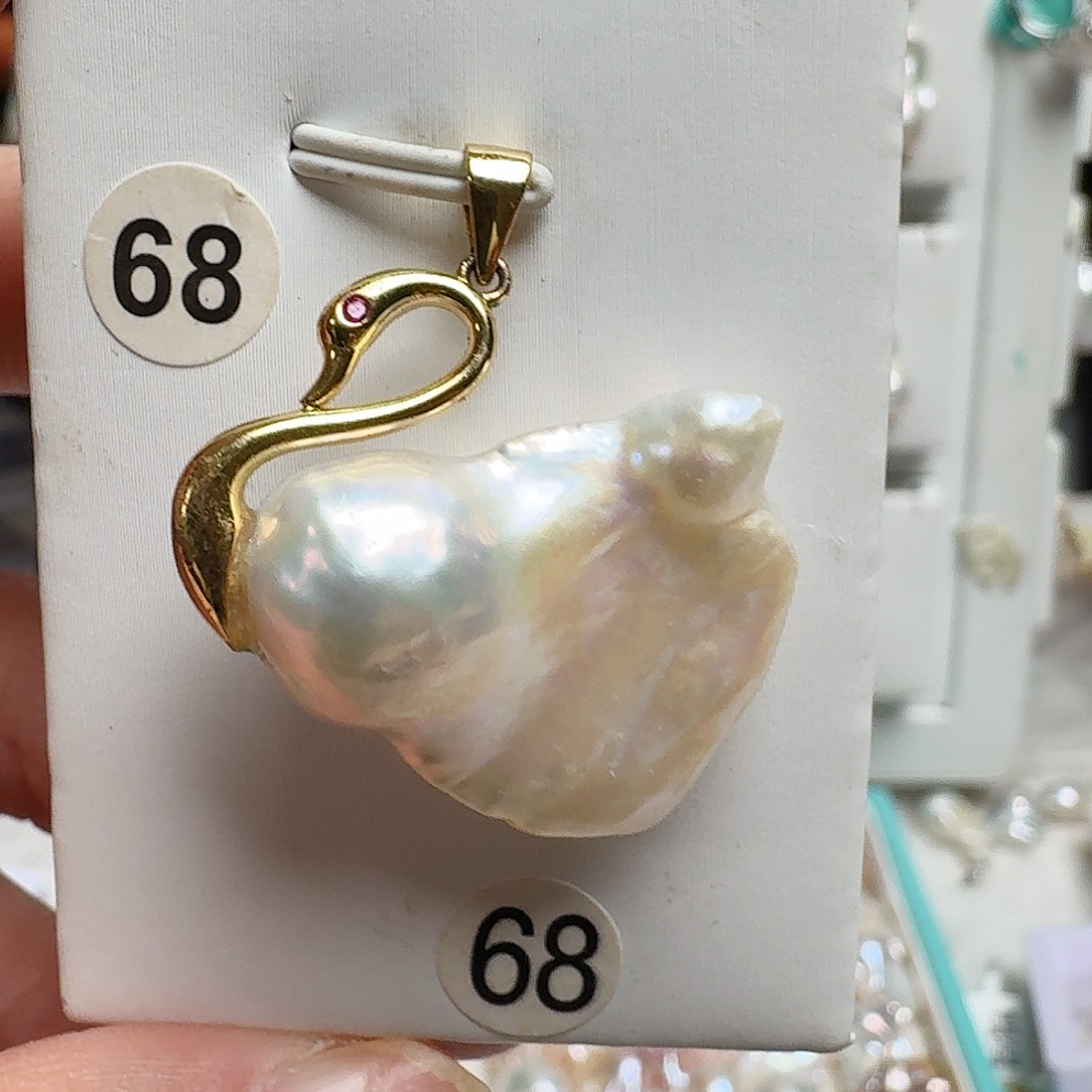 淡水珍珠颈饰银S925镶嵌