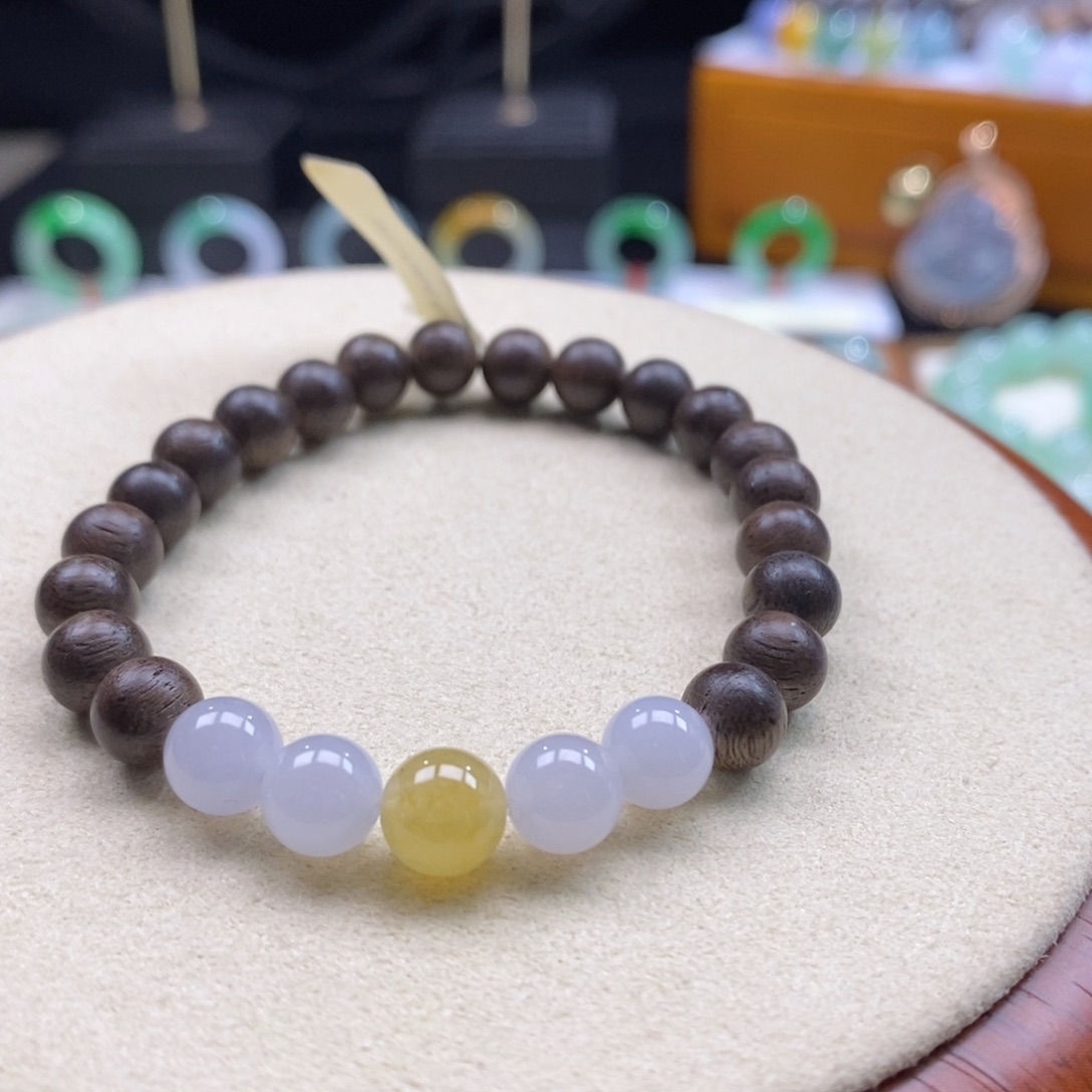 手串沉香木翡翠多宝手串