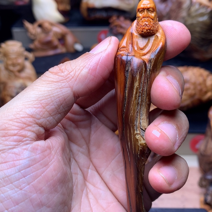 柏木（崖柏）崖柏陈化料手把件