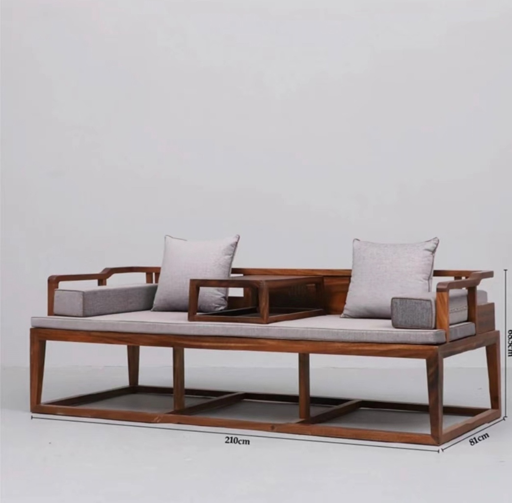 新中式南美胡桃木罗汉床实木罗汉床罗汉榻高档家居贵妃沙发客厅