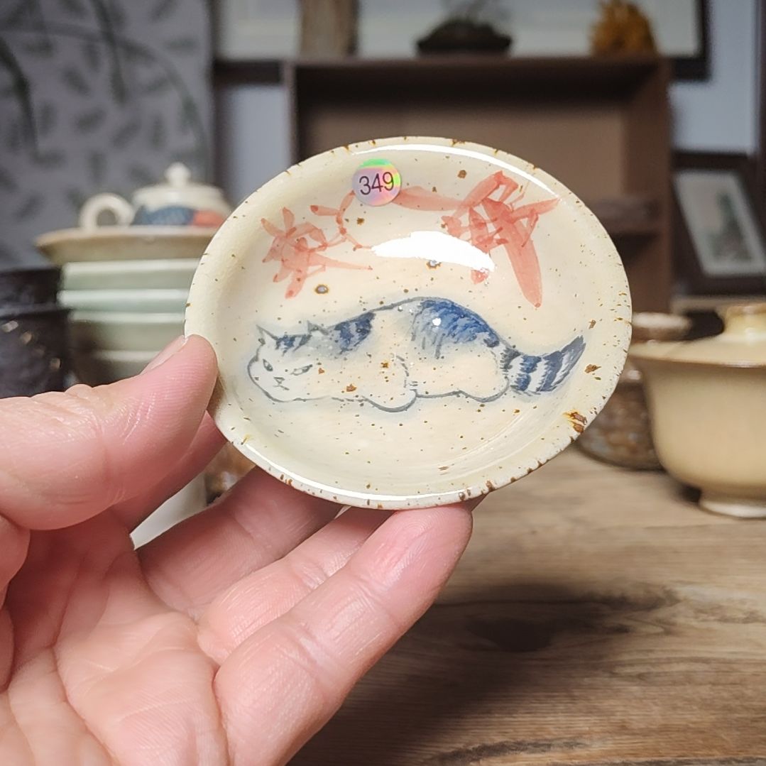 349十三老师手工手绘猫咪杯