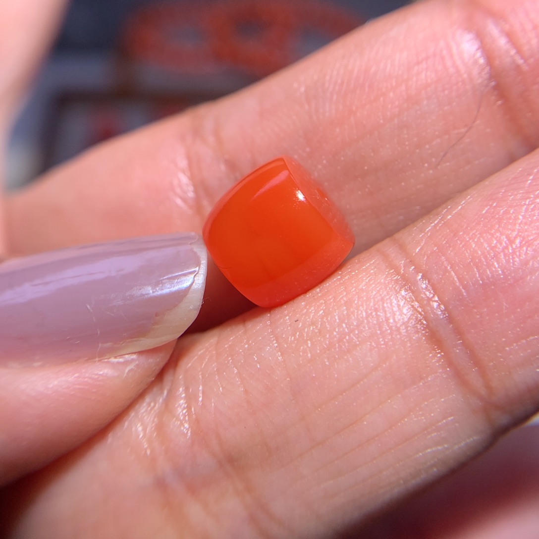 南红玛瑙直切9.5×8.5未镶嵌A****e微沙带