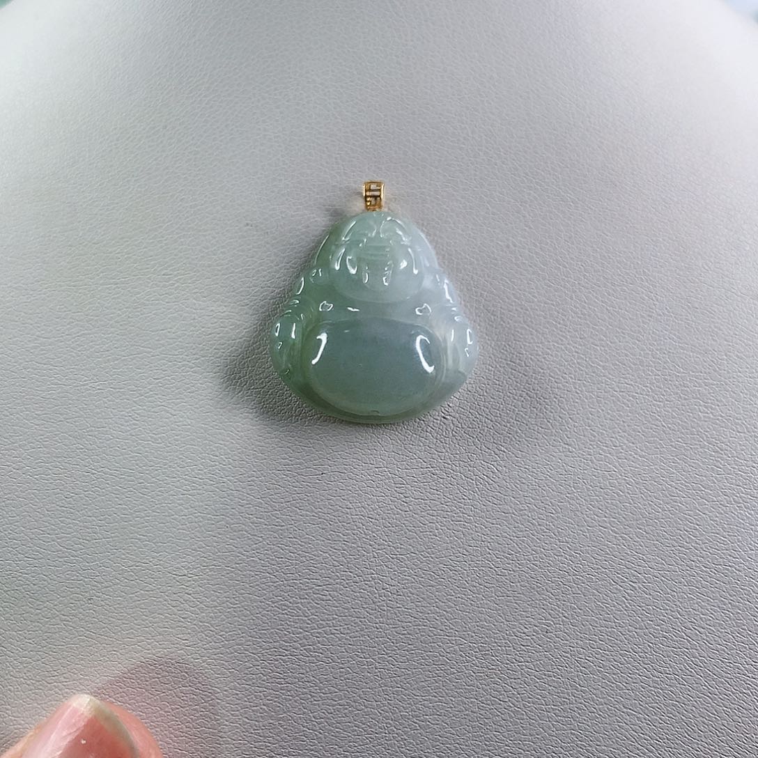 翡翠未镶嵌颈饰缅甸天然A货翡翠 佛公