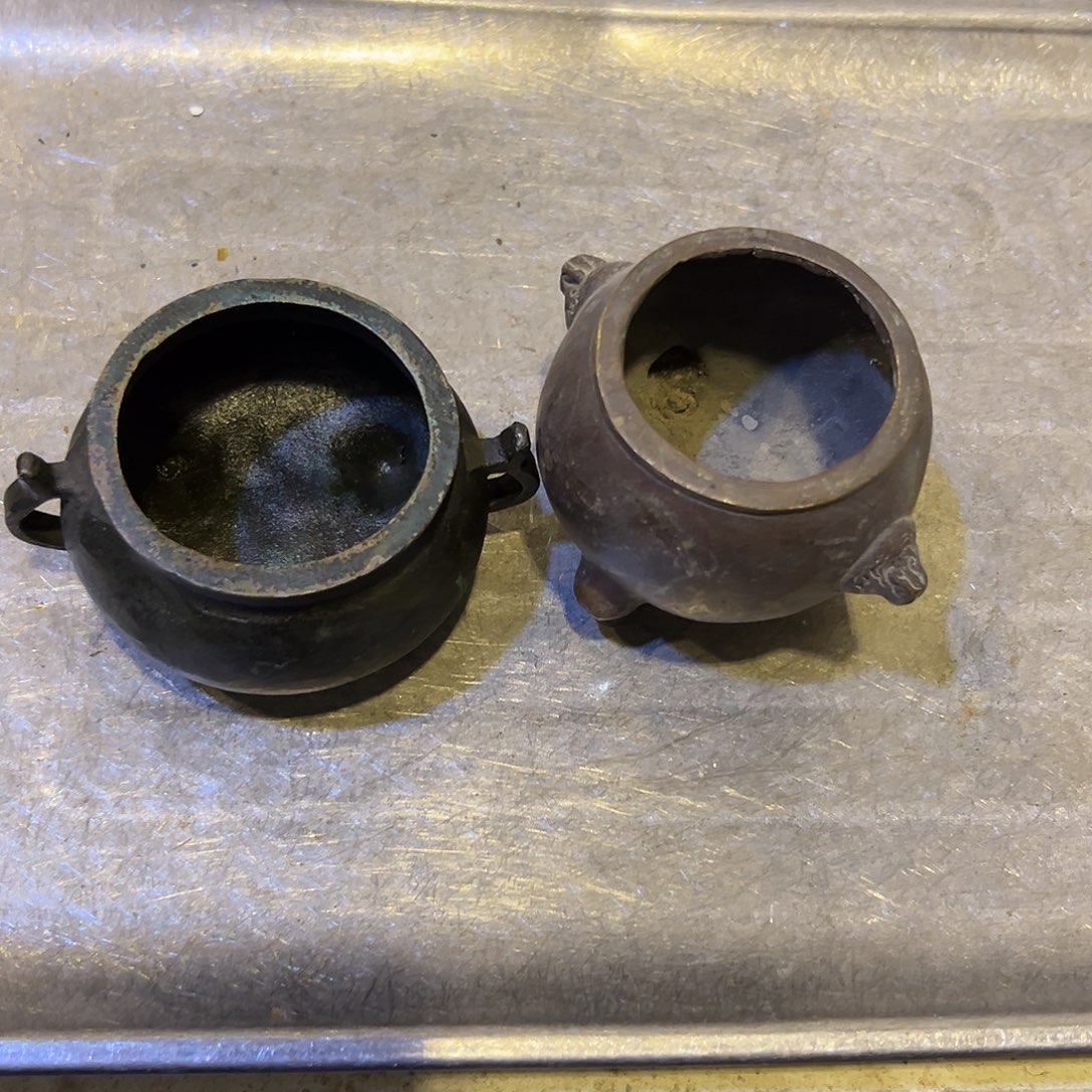 江***你黄铜摆件，文房摆件