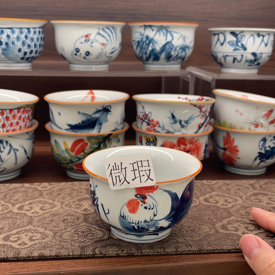 微瑕釉下彩纯手绘