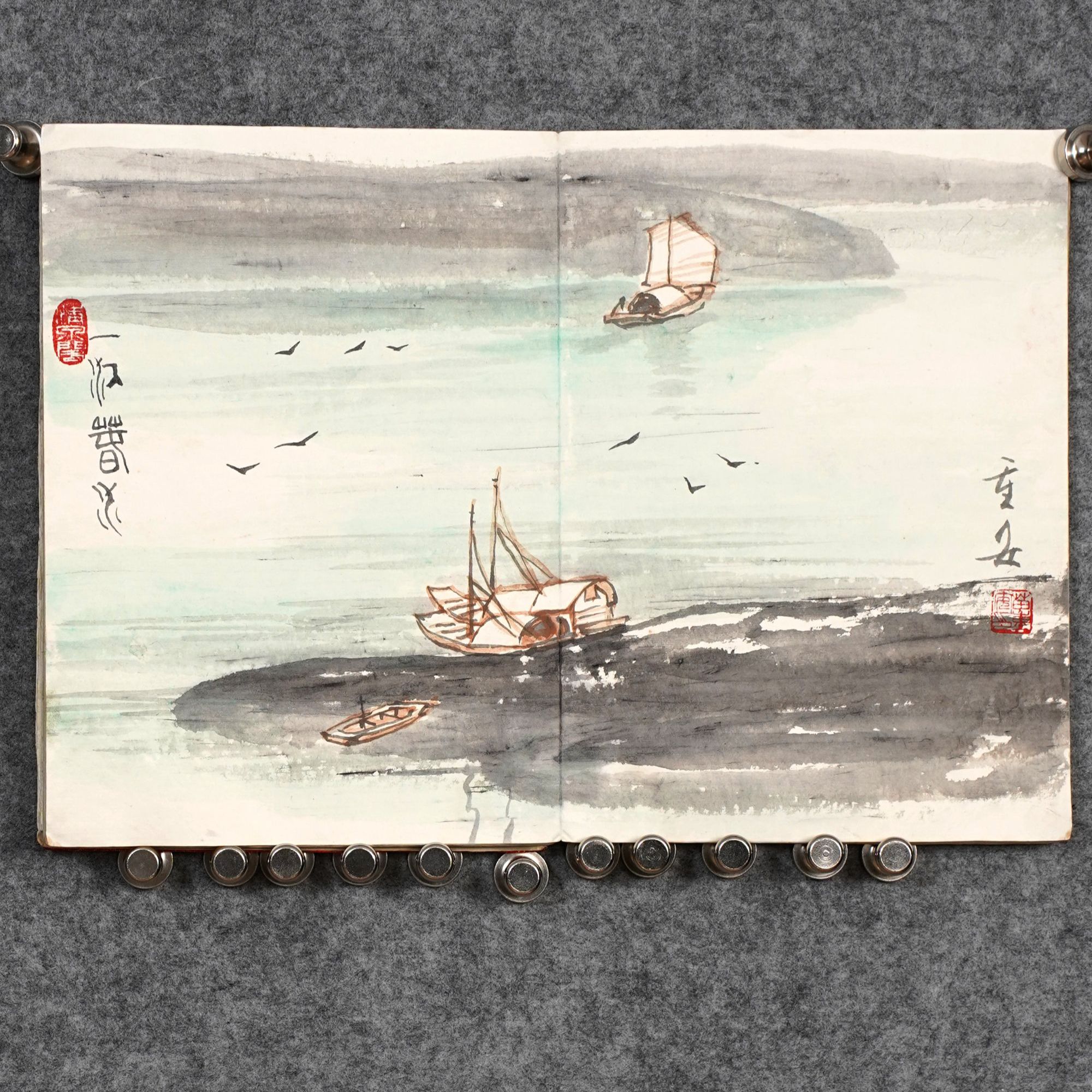 苗重安《一江春水》约1.4平尺