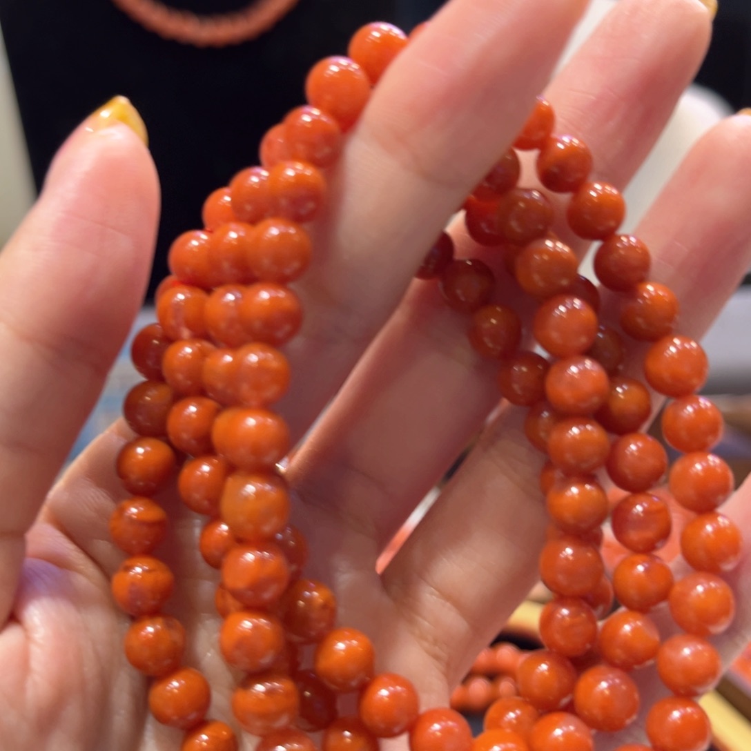 南红玛瑙合金108颗