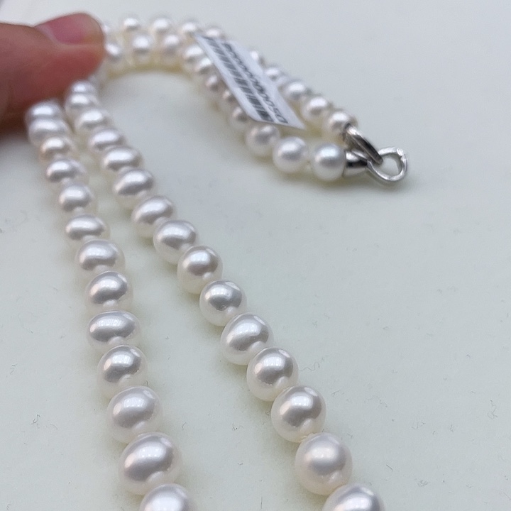 淡水珍珠颈饰未镶嵌卡7极光冷白