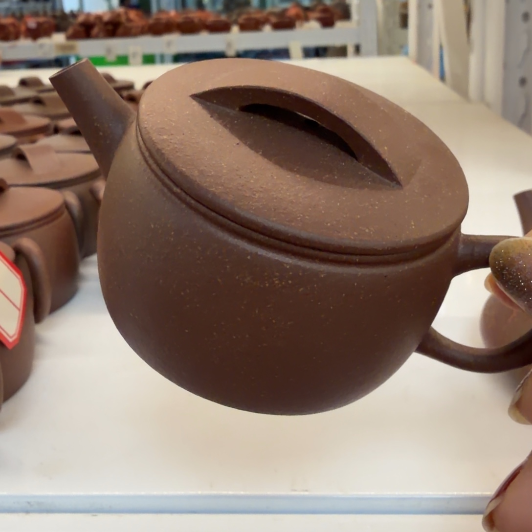 紫砂茶壶宜兴原矿紫降坡90