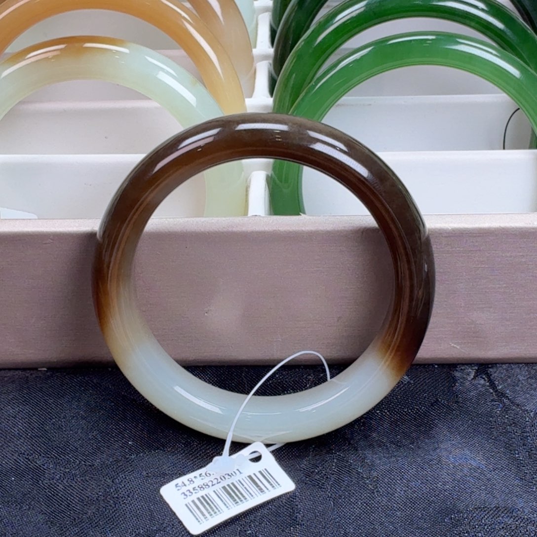 和田玉未镶嵌手镯且末糖6号