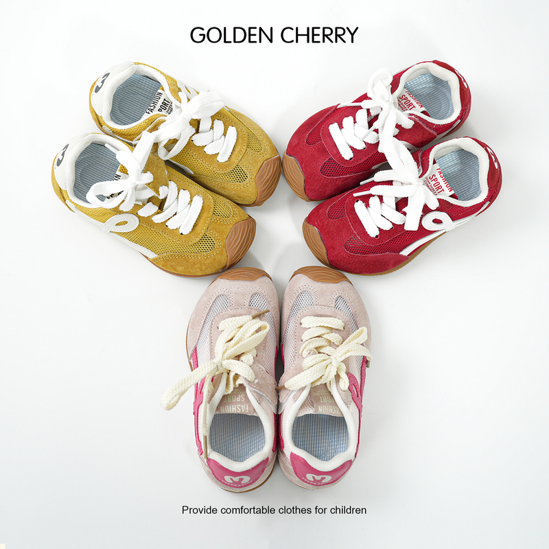 【金樱桃Golden cherry】儿童透气网布休闲运动鞋