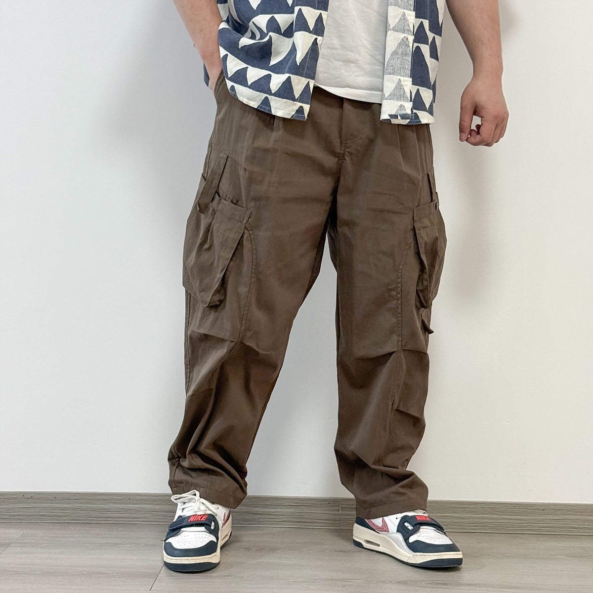 【春季优惠】纯色日系潮流休闲多口袋抽绳束脚裤春秋季宽松休闲裤