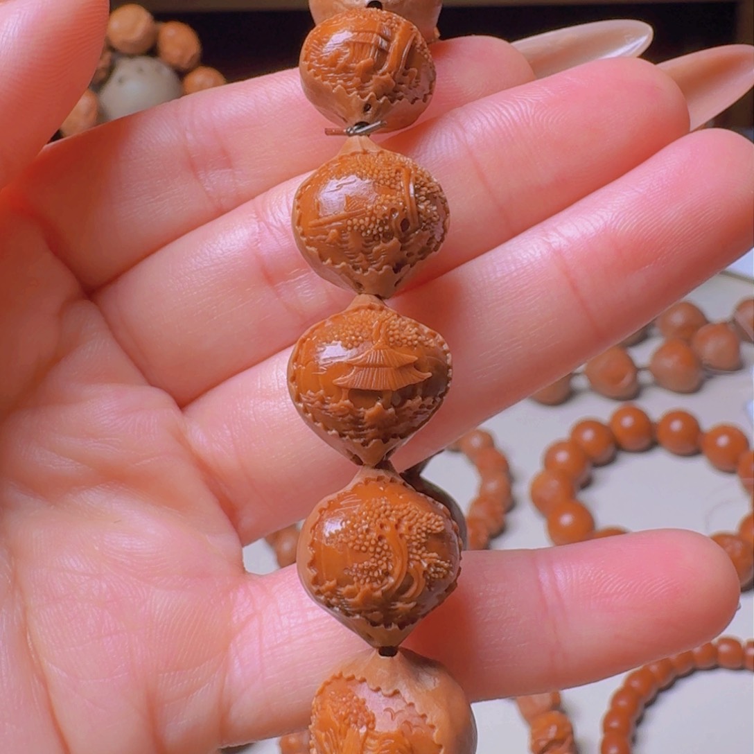 橄榄核手串/手链手工风景