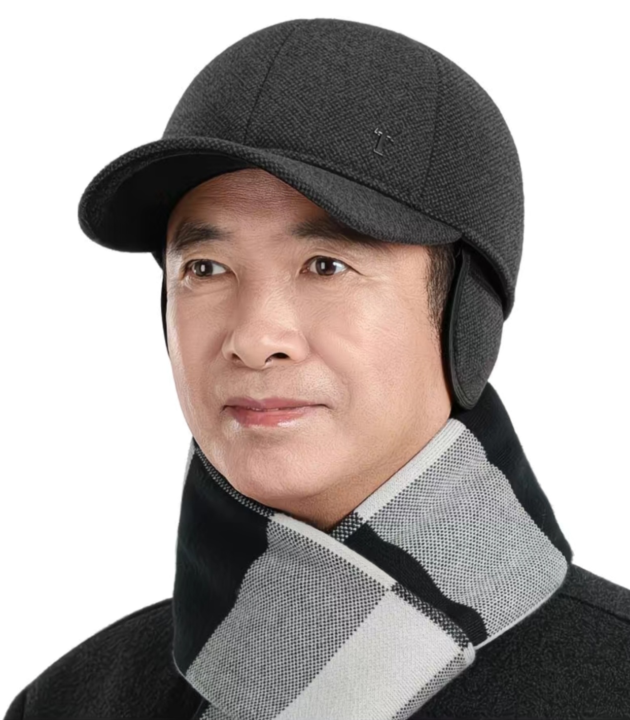 中老年人帽子男士秋冬天爸爸加绒护耳保暖鸭舌帽爷爷老头防寒棉帽