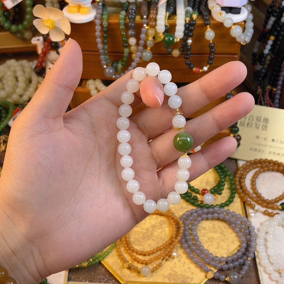 和田玉单圈手串未镶嵌