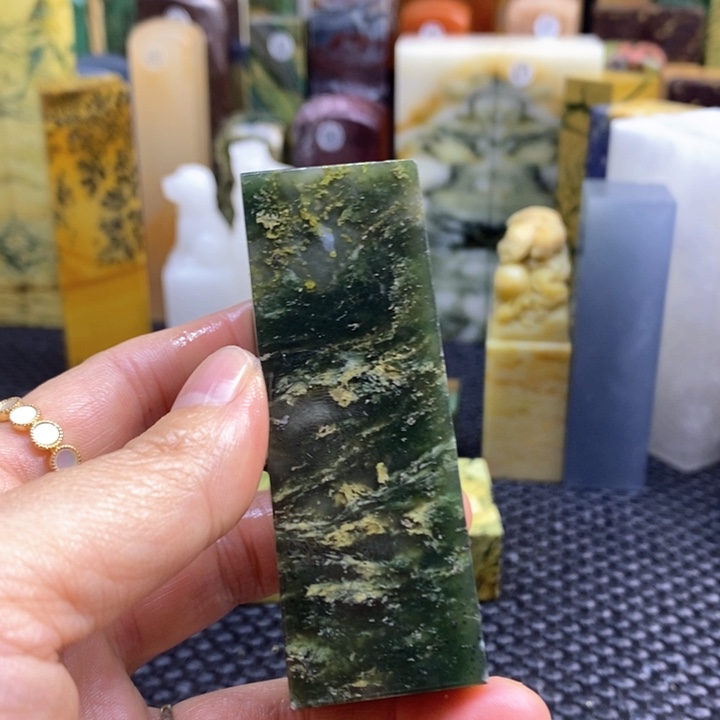 印度石悠***鱼青田石印章石