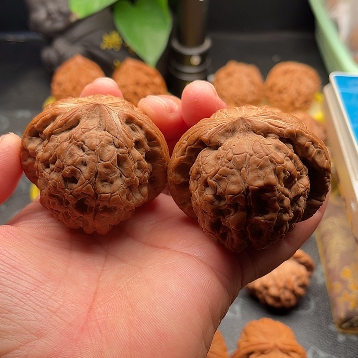 文玩核桃把件全品龙鼎边53➕