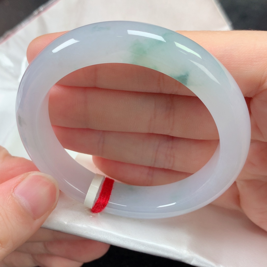 未镶嵌手镯翡翠缅甸天然翡翠翡翠53.5