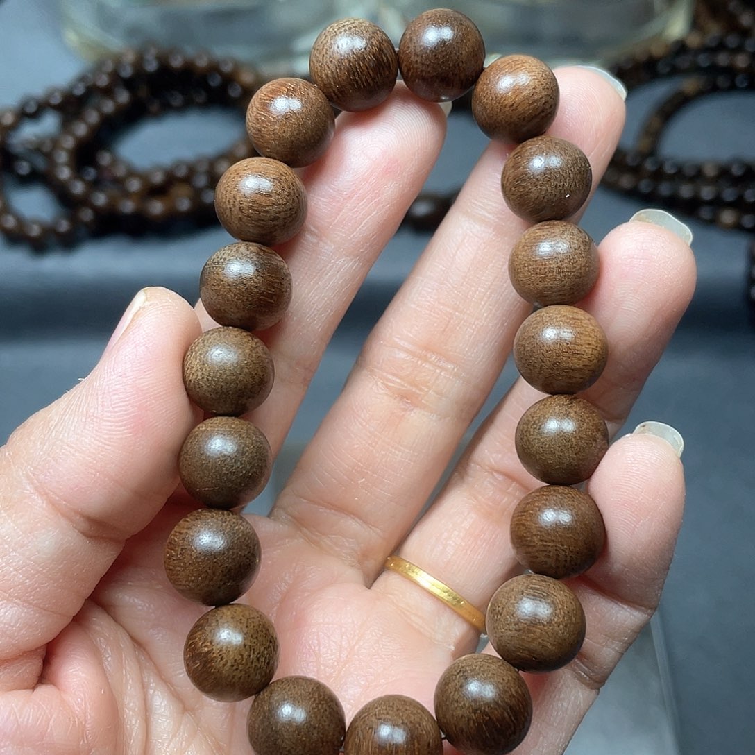 沉香手串芽庄白棋1.0