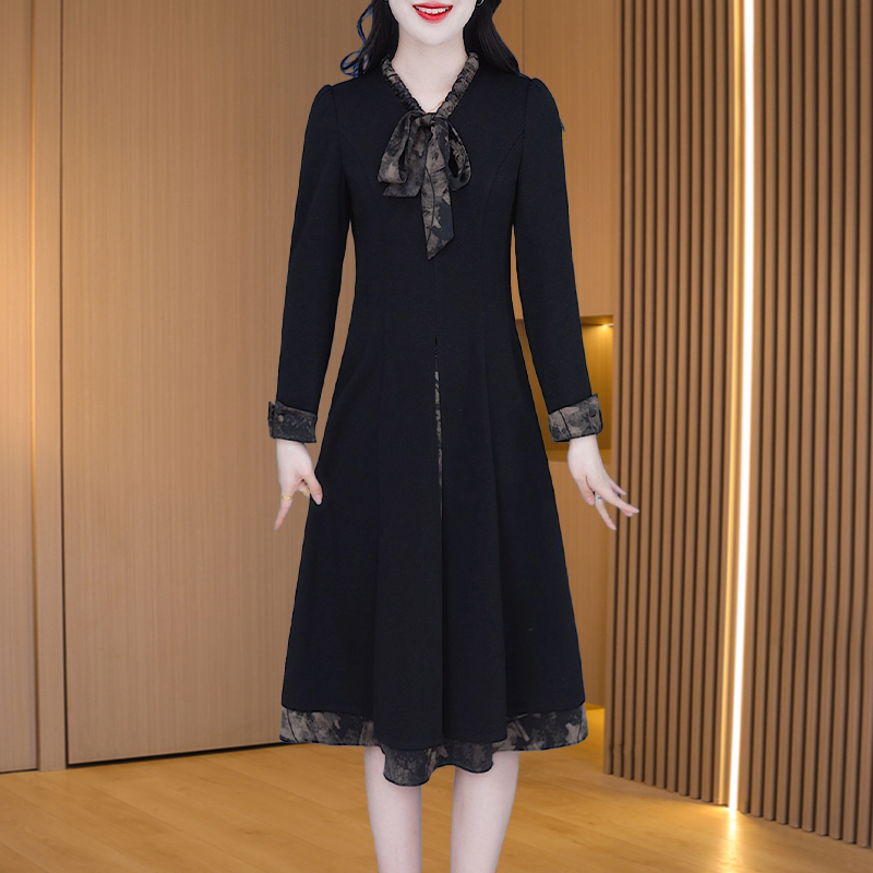 【连衣裙】24000优雅新款气质时尚大气减龄休闲收腰显瘦连衣裙M-4XL