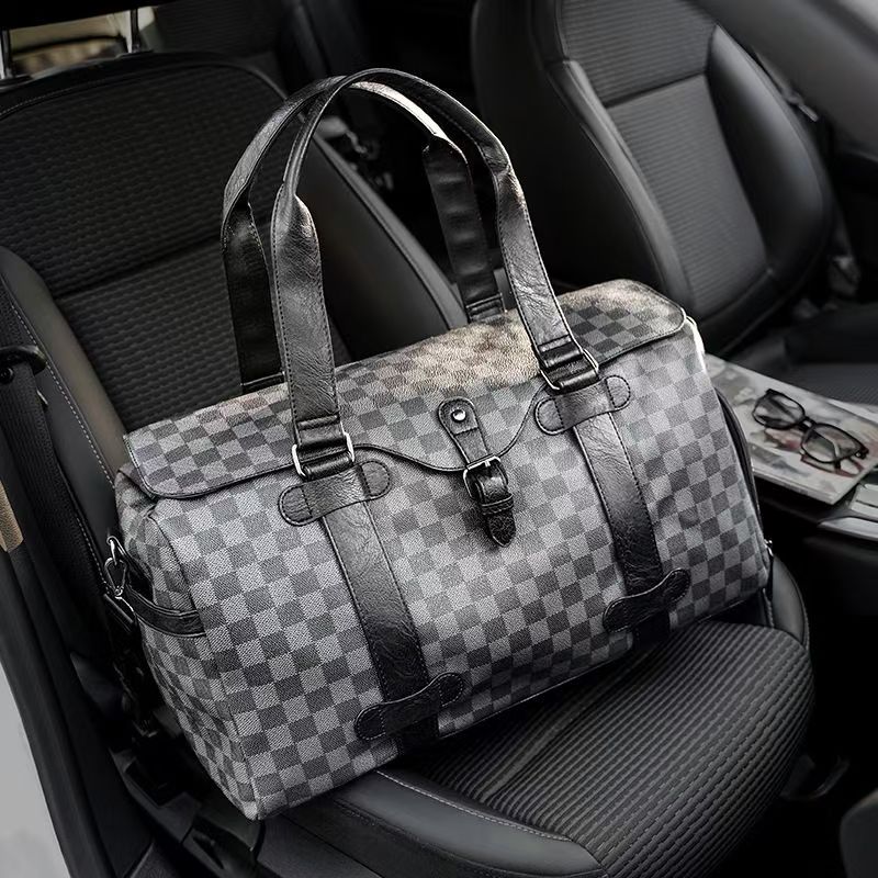  商务出差大容量手提包男士斜跨旅行包牛皮通勤单肩运动鞋仓