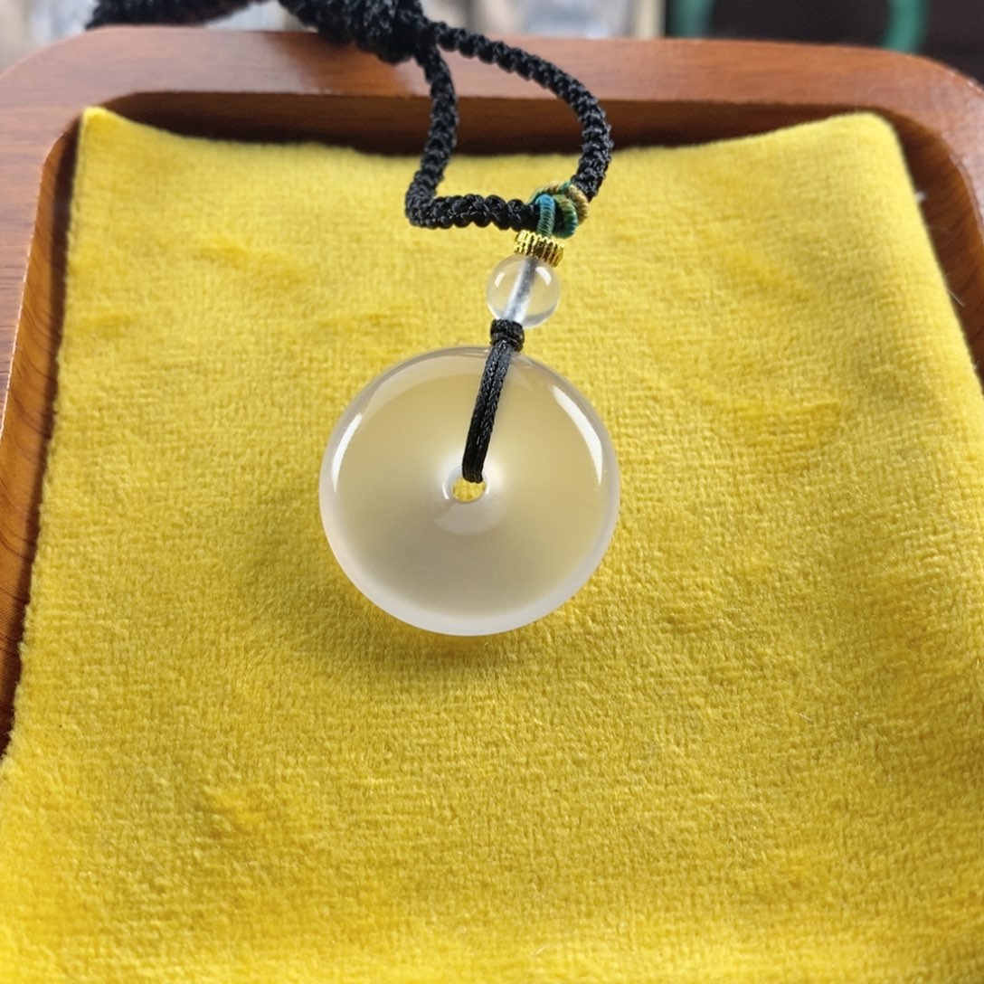 石英质玉平安扣未镶嵌安*