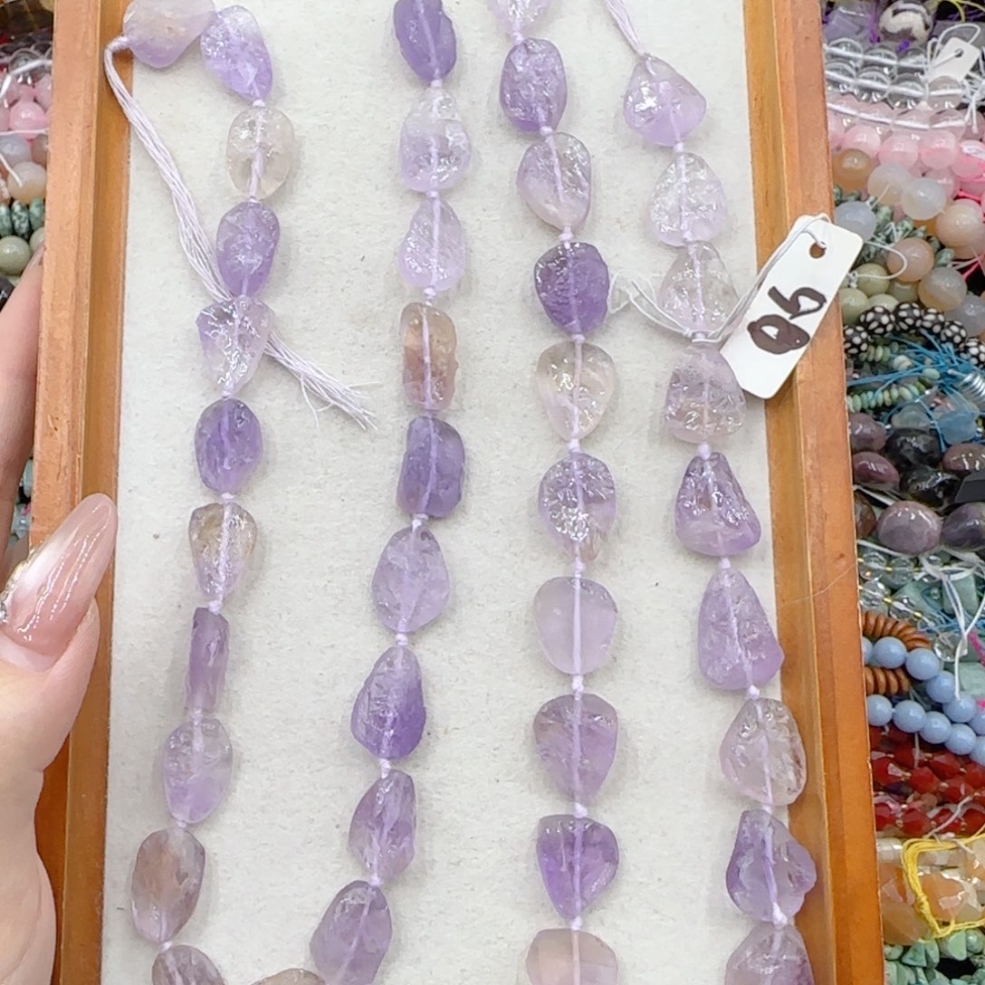 玛瑙/玉髓未镶嵌珠宝半成品紫黄晶原石片一条