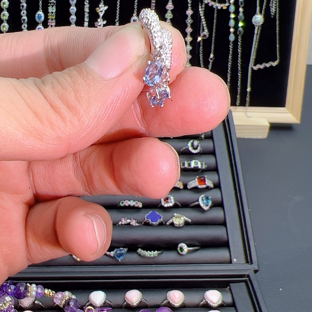 紫晶珠宝半成品银S925镶嵌