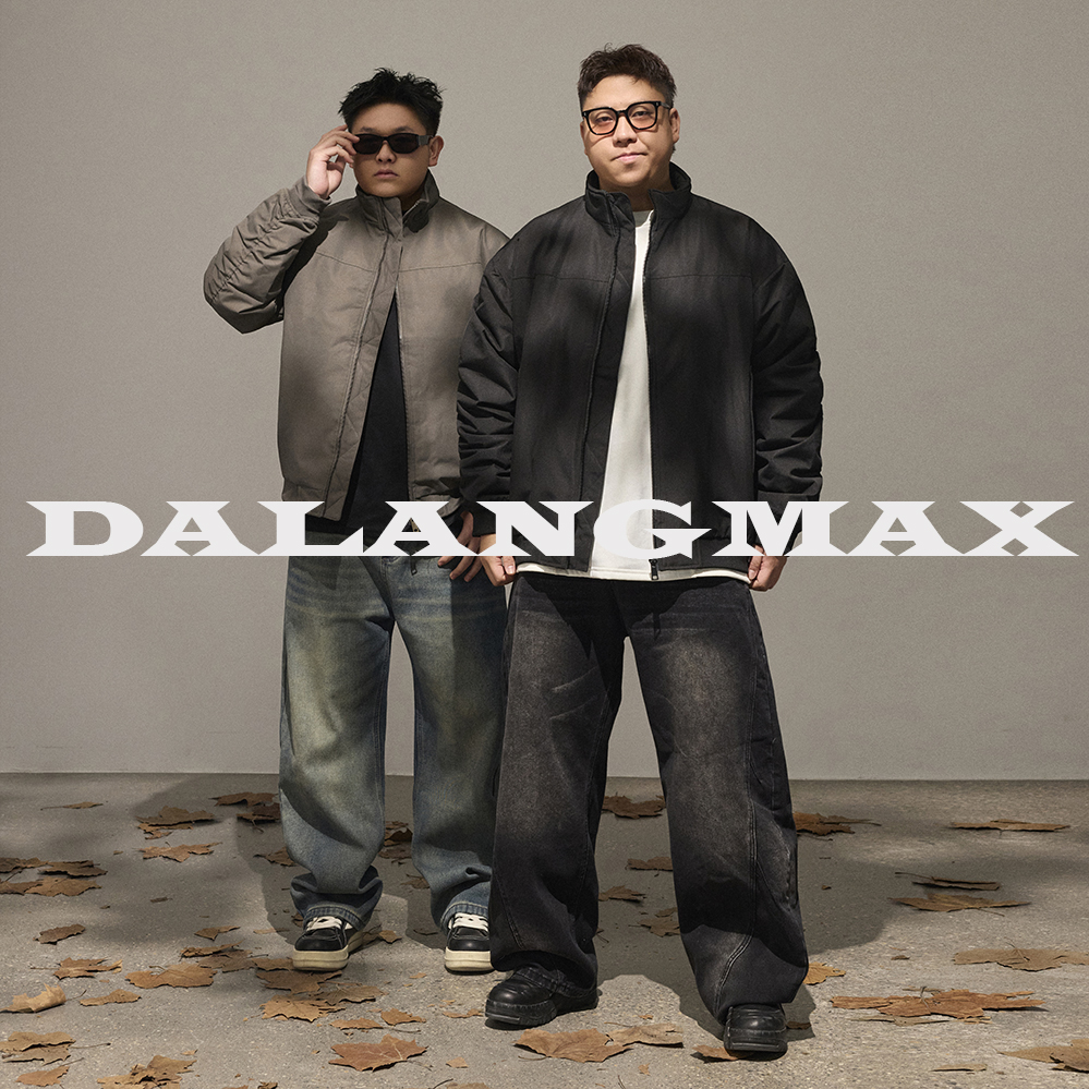 DALANGMAX【保暖控温】陈达浪大码男冬抗风羽绒服外套短款夹克显瘦