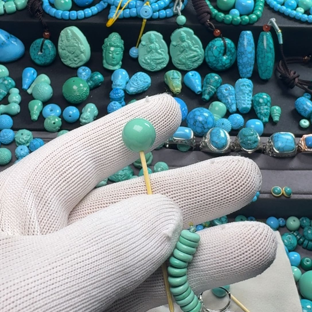 ＂***林绿色圆珠卡12尺寸单颗