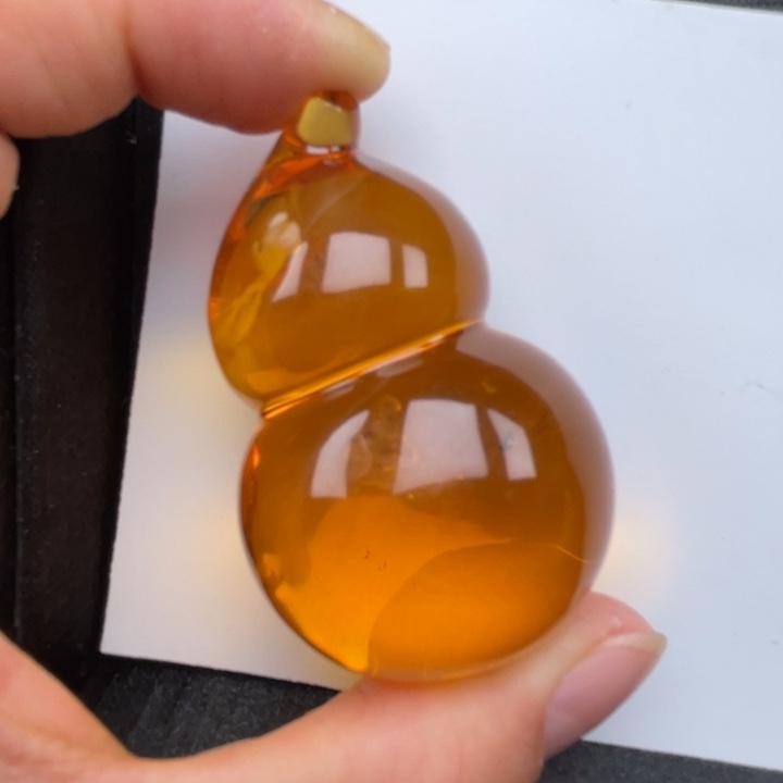 裸石蜜蜡未镶嵌琥珀蜜蜡葫芦重36