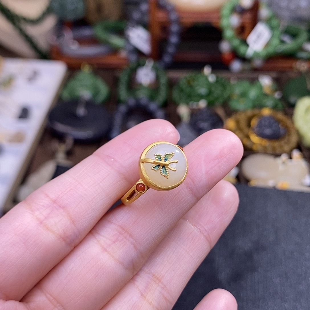 和田玉925.银戒指清货价未镶嵌