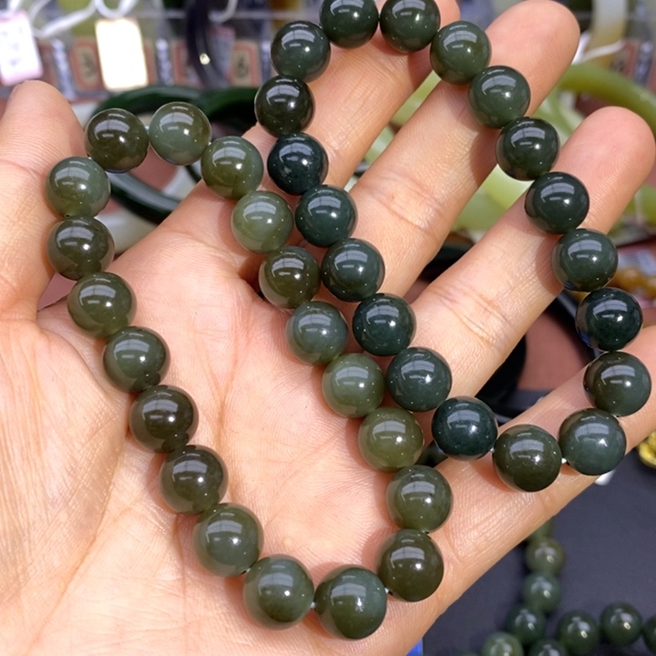 和田玉未镶嵌手链卡10拍一发一