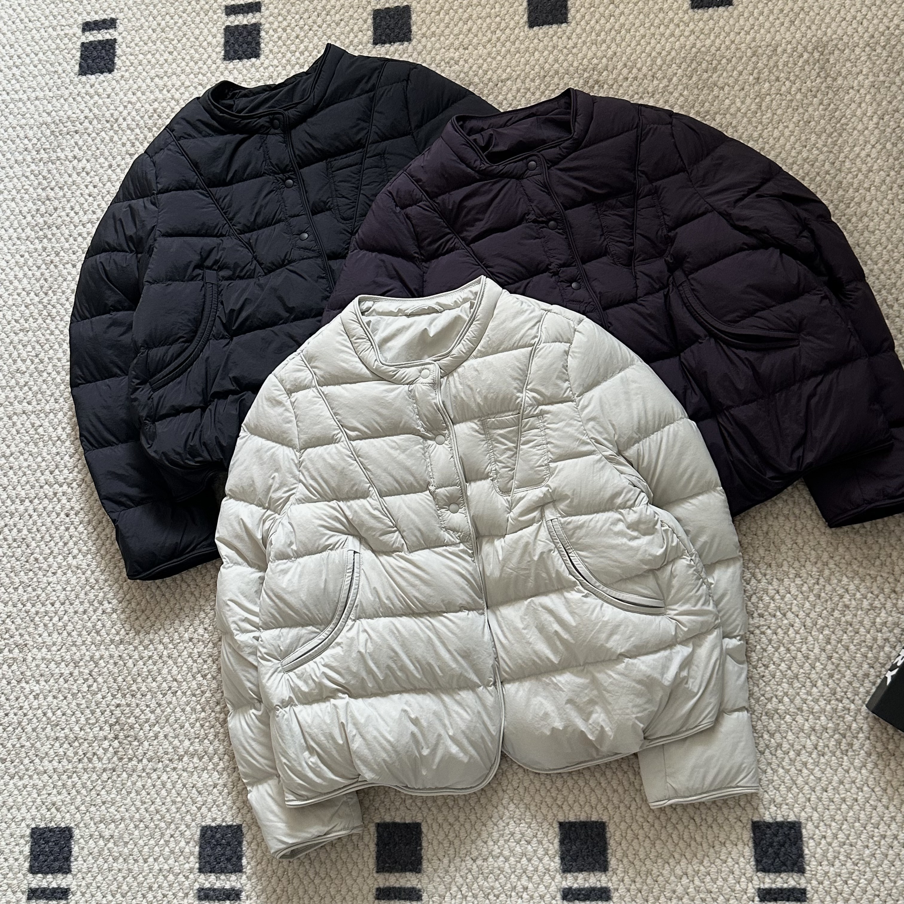 【米可家】轻！蓬！暖！弯刀口袋新国标90白鸭绒轻薄羽绒服外套892A09