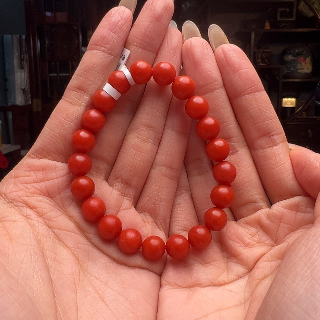 南红玛瑙手串未镶嵌婕**比HJ008。9mm