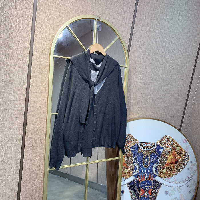 BS734孕妇灰色针织开衫100-150