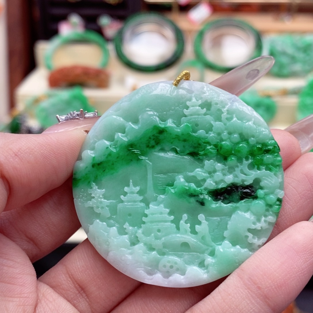 颈饰未镶嵌翡翠翡翠吊坠