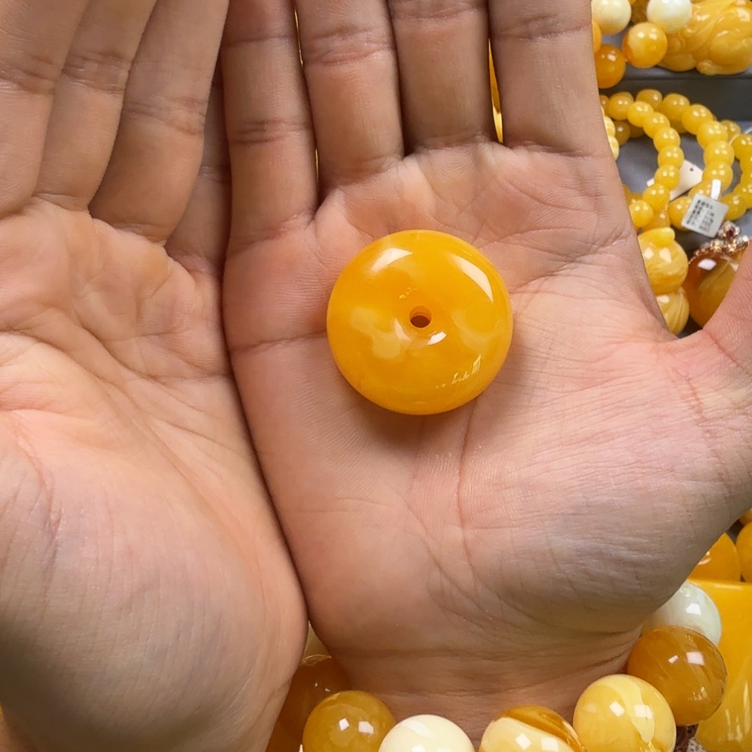 琥珀珠宝奇石未镶嵌平安扣